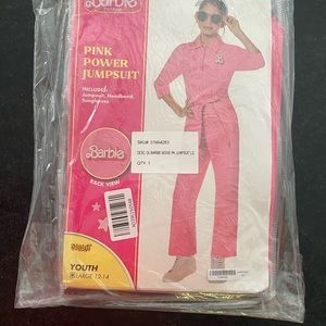 NEW Barbie Pink Girls Jumpsuit Halloween Costume Large